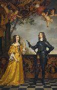 Gerard van Honthorst Willem II (1626-50), prince of Orange, and his wife Maria Stuart (1631-60) France oil painting artist